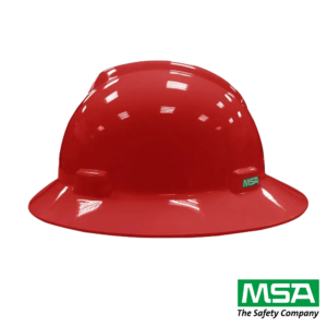 capacete aba total vermelho msa ca365